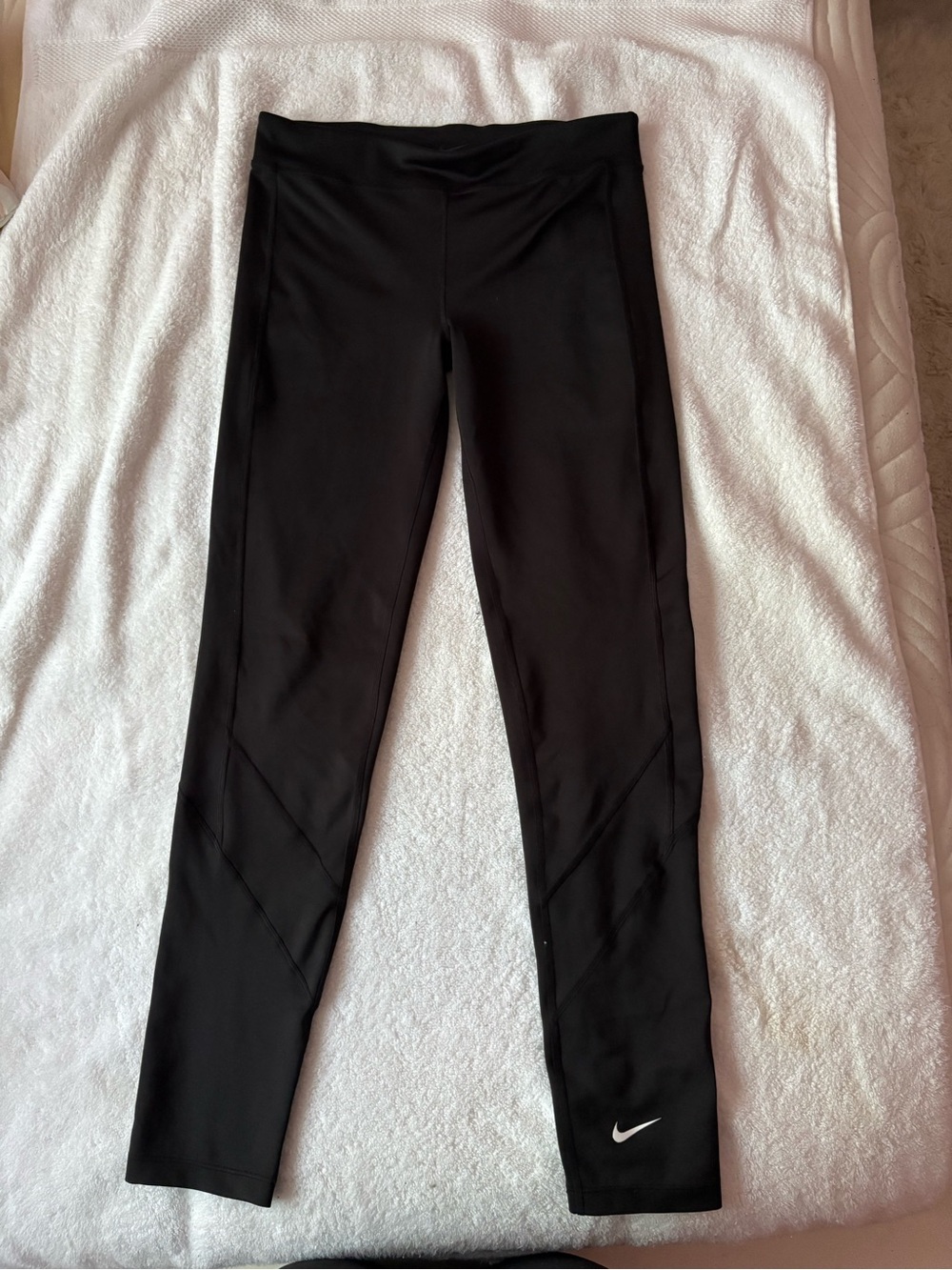 Nike Black Performance Leggings with White Swoosh